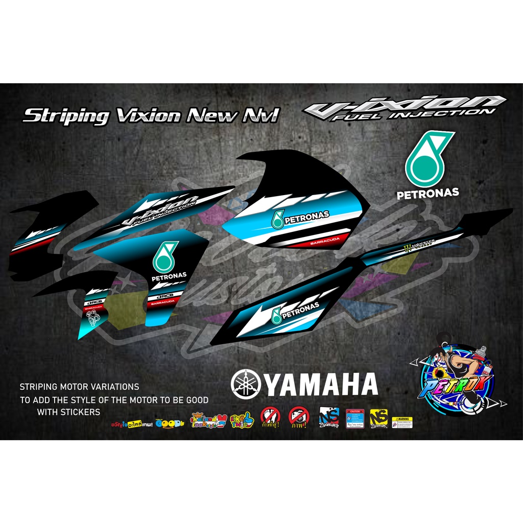Striping Stiker list Vixion new Petronas