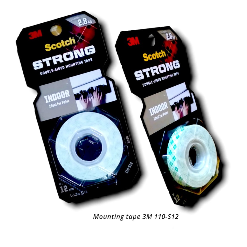 

DOUBLE MOUNTING TAPE 3M SCOTCH INDOOR SERBAGUNA STRONG KUAT 12MM