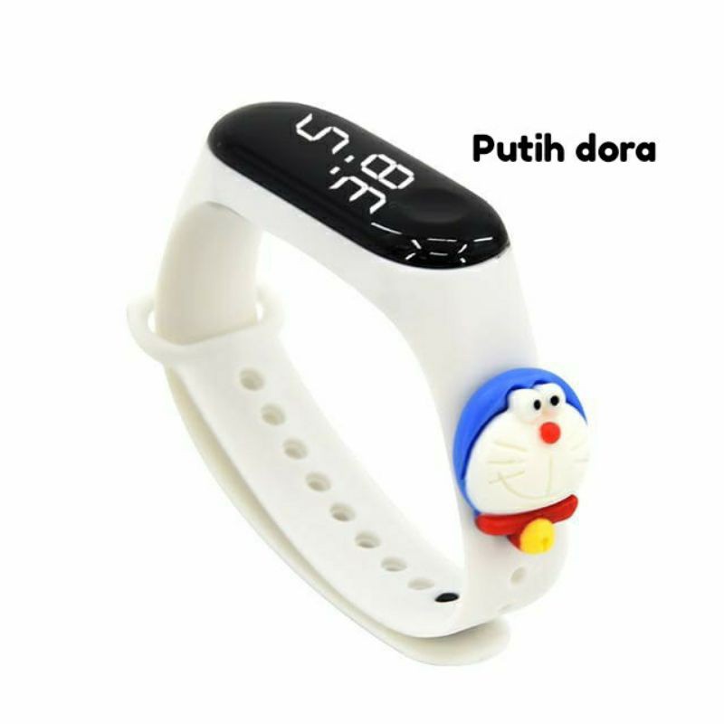 Jam Tangan Wanita Led MIBAND karakter LUCU Anti Air