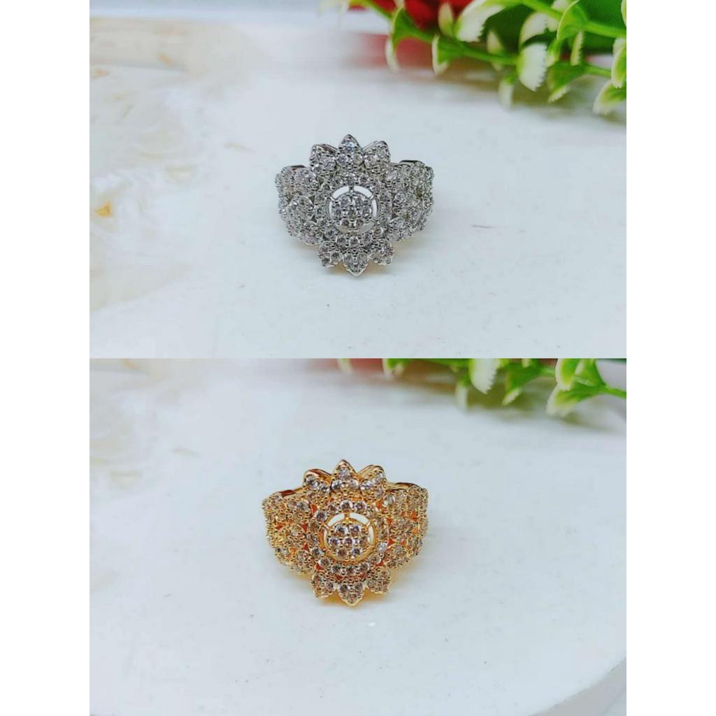 Cincin Mata Full Lapis Emas Perhiasan Fashion R085 R086