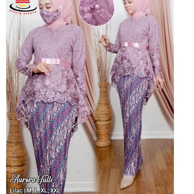 Recomend  Stelan Kebaya Modern Tille Aurora / Kebaya wisuda / Kebaya tunangan / lamaran / Kebaya Bal