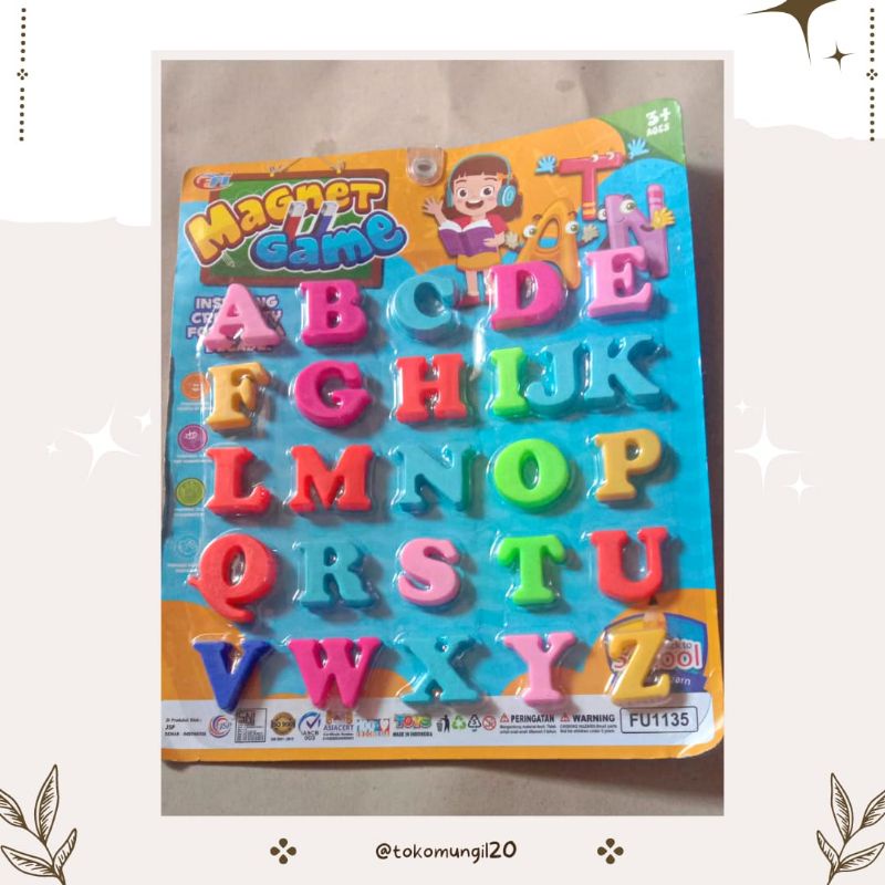 MAGNET HURUF ABJAD | TEMPELAN KULKAS |  MAGNET HURUF A-Z | 100% ORIGINAL [ BISA COD ]