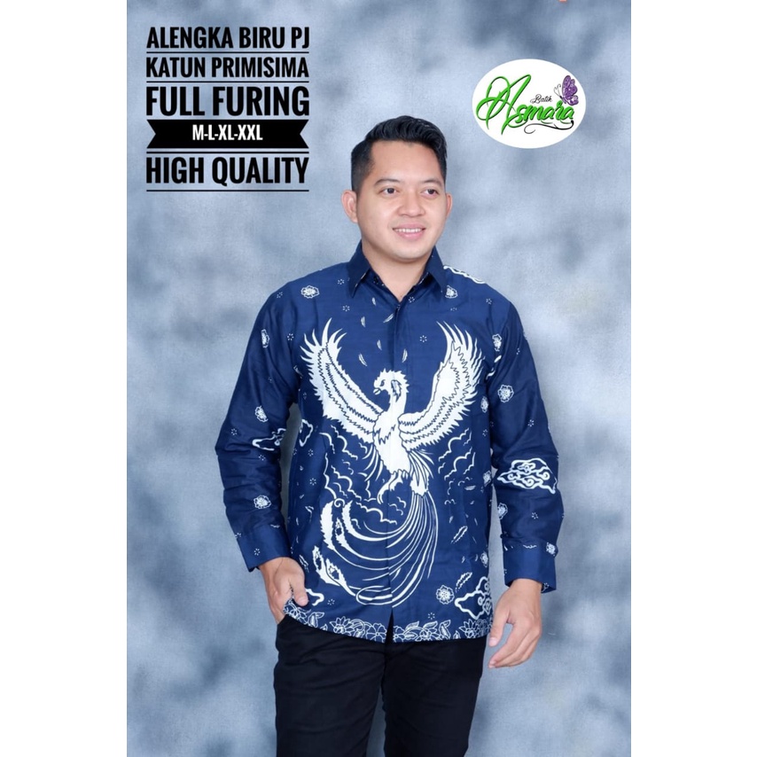 ALENGKA BIRU ASMARA BATIKSOLOAMANAH KEMEJA BAJU BATIK PRIA SOLO LENGAN PANJANG PENDEK LAPIS FURING ATASAN BATIK PREMIUM MODERN KATUN HALUS WIRAYUDA NAVY PERMATA HITAM NAGA LINGKAR ABISENA SEGORO UNGU WIJAYA KUSUMA ALASKA PINK DEWO CEMANI LENTERA PRAJA