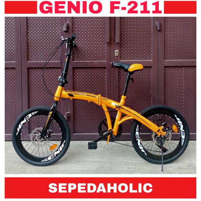 Sepeda Lipat 20 Inch GENIO F 211 Rem Cakram 7 Speed
