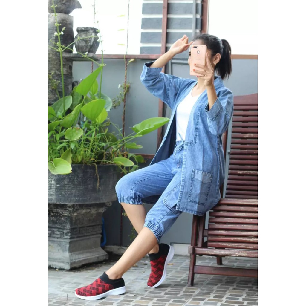 XX CARDIGAN JEANS // JAKET JINS TERBARU // OUTFIT KEKINIAN // JAKET JEANS // KIMONO JEANS