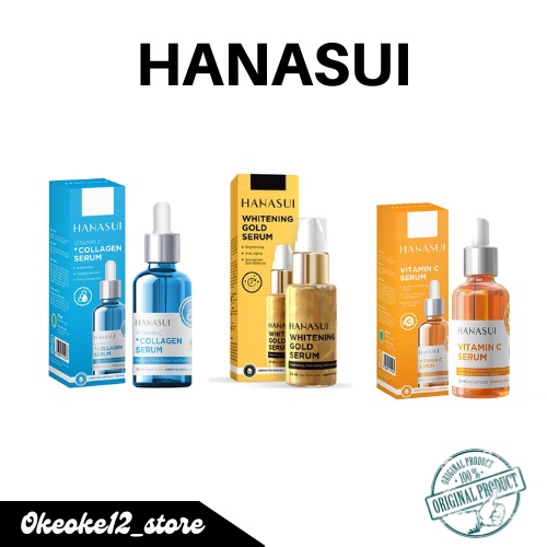 HANASUI 20ML { VITAMIN C SERUM,  WHITEENING GOlD SERUM, COLLAGEN SERUM }