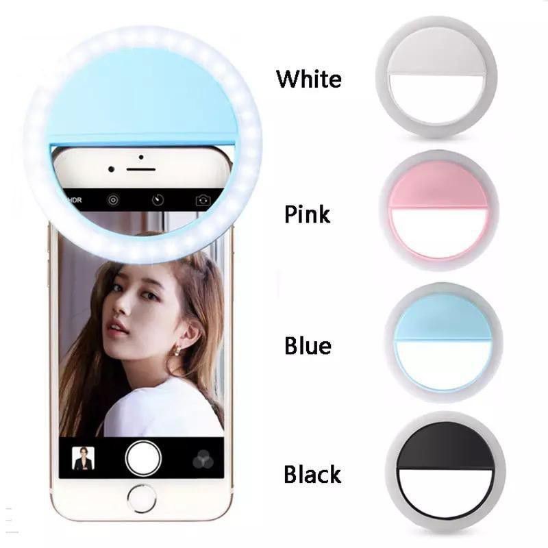 Ring Light Selfie Led Flash Light Lingkaran 36 LED Clip Camera