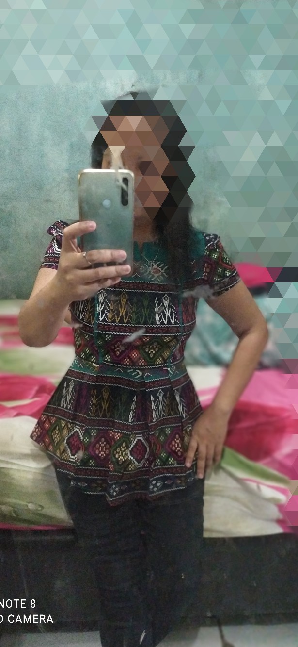 Pretty Batik Sephia Atasan Batik Modern Wanita - Blouse Batik Kantor Fit Up To L Kecil