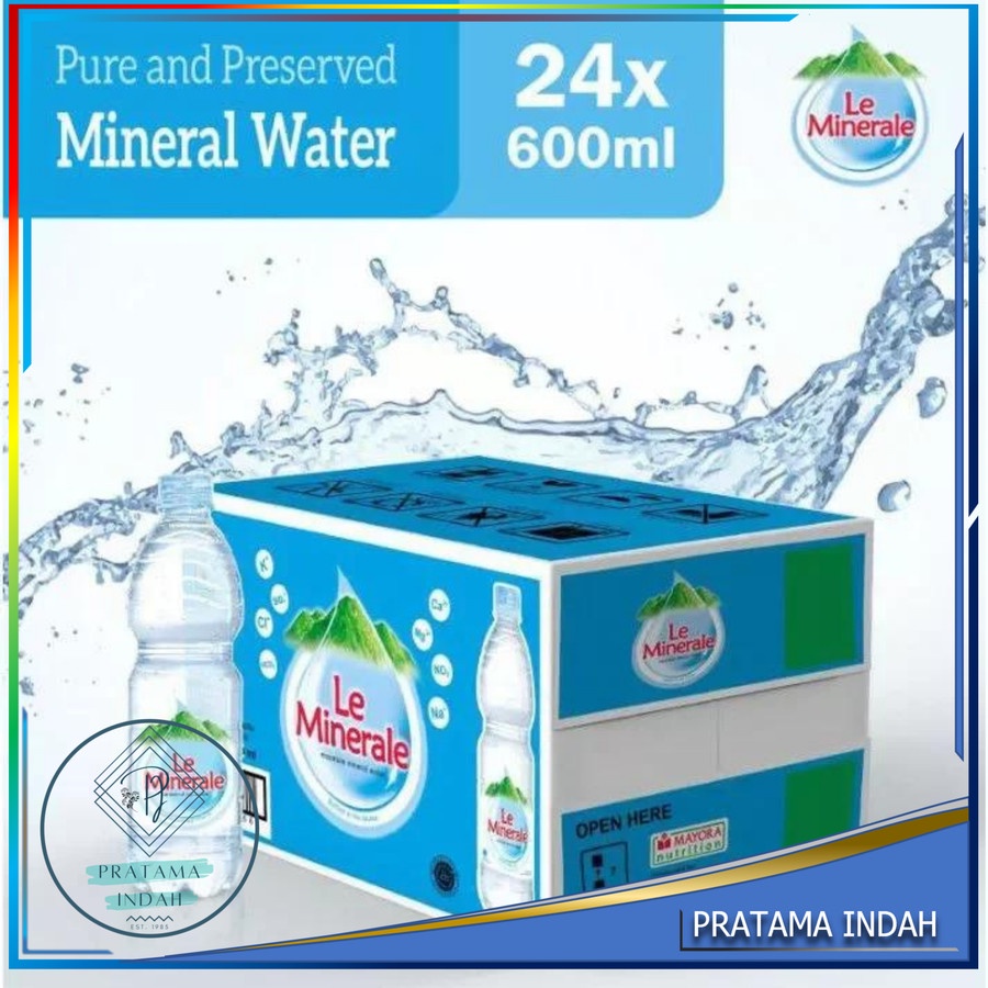 

AIR MINUM BOTOL LE MINERALE 600 ML (KECIL) 1 KARDUS (GROSIR & ECERAN)
