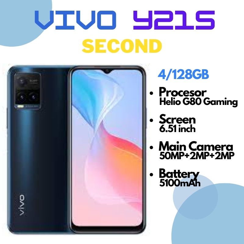 Vivo Y21s Second 4GB/128GB Midnight Blue Mulus