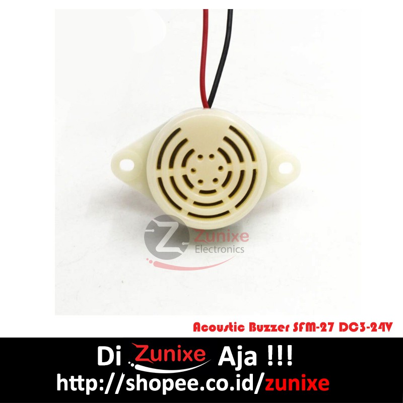 SFM-27 BUZZER SPEAKER ACTIVE PIEZO CONTINOUS 3V-24V 3-24V