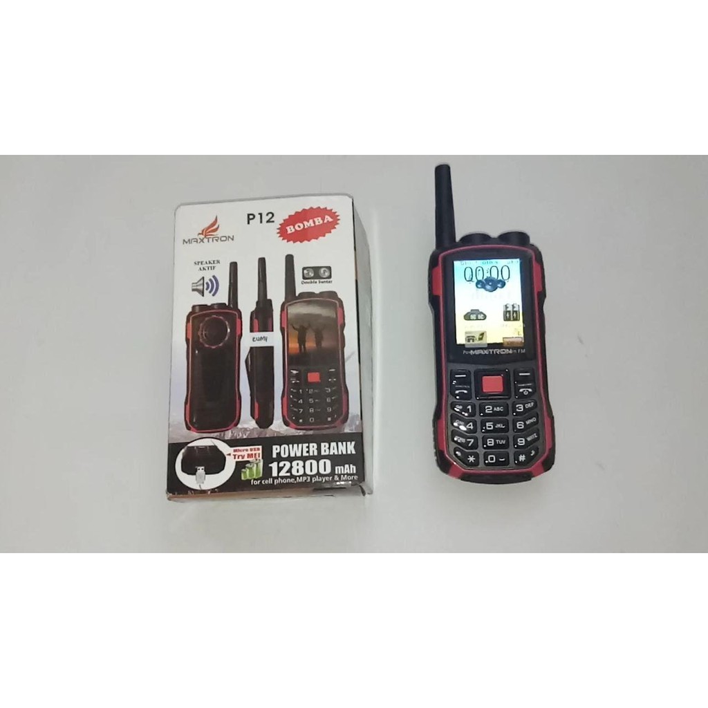 Hp maxtron p12i p12 i BOMBA bluetooth speaker doble torch big speaker 12800mah mantap-3