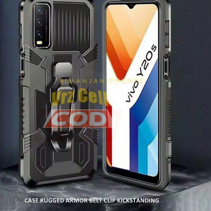 ♘ Vivo Y20 i Y20S Y20i Y12S Y12 S Hard Case Belt Clip Robot Transformer Cover Hybrid Leather Soft Ne