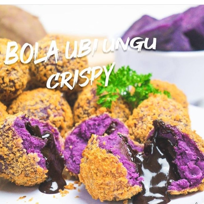 

KC Frozen - Bola Ubi Ungu Lumer Cokelat Crispy Isi 10 Pcs