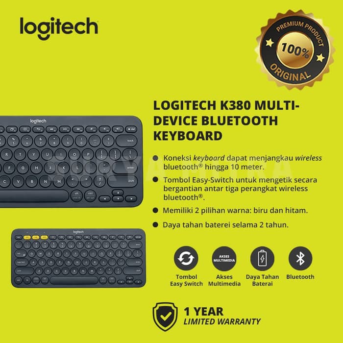 Keyboard Bluetooth Logitech K380 / K 380 Multi Device Keyboard