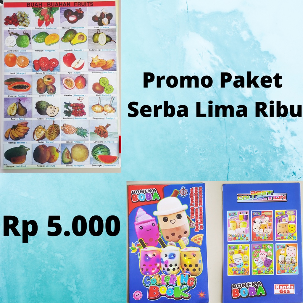 

Poster Buah-buah an & Coloring Book 2 in 1 Boba