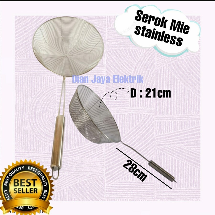 serok mie stainless/serokan mie ayam/saringan mie