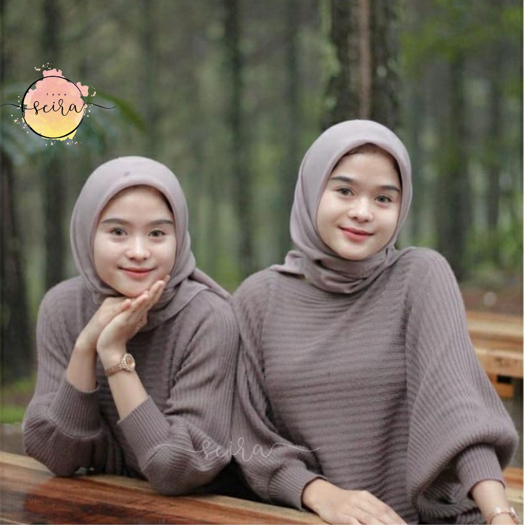 [BISA COD] Betwing Prily / Batwing Prily Rajut / Blouse Baju Rajut Wanita Prilly / Lasperal Outerwear / Atasan Wanita Model Kelelawar / Kalong / Zaneta Kalong