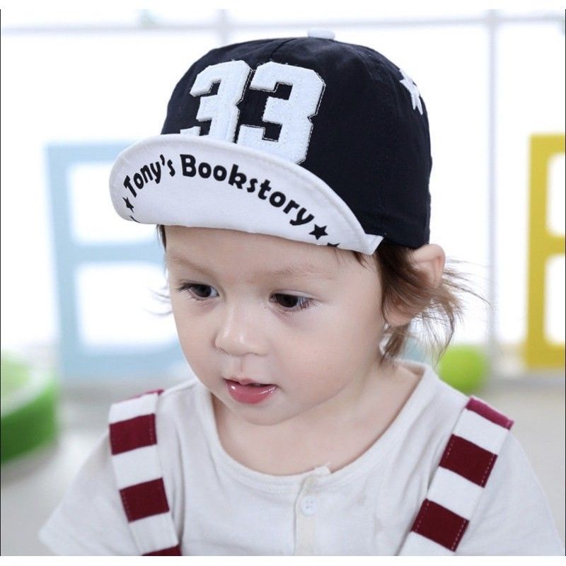 TOPI BASEBALL IMPORT MODEL MOTIF 33 ANAK BAYI BALITA LAKI PEREMPUAN-2