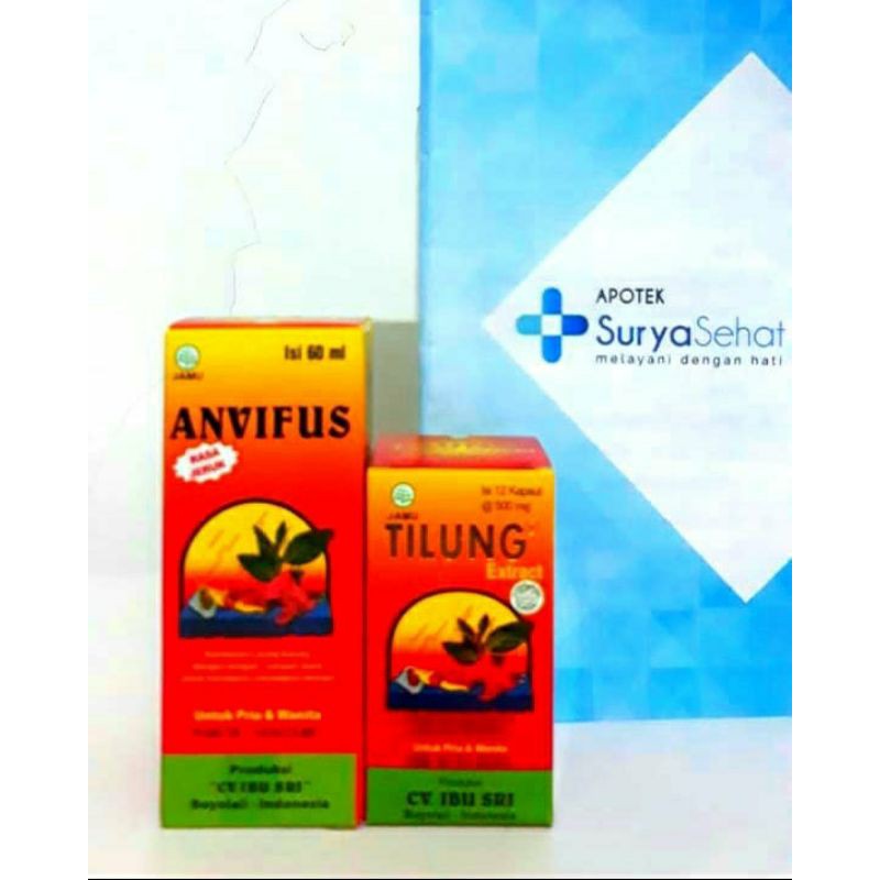 TILUNG Kapsul isi 12 kapsul / Anvifus Sirup Jeruk 60ml