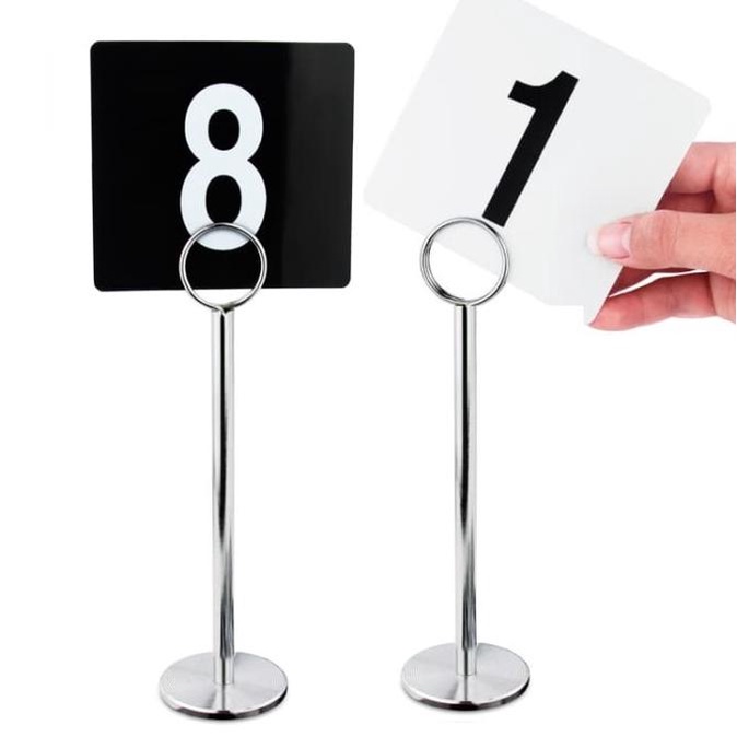 

Office & Stationery | Document Organizer | Homemaster Menu/Card/Number Holder Stainless 18"/45 Cm Cholder18 | Best Seller