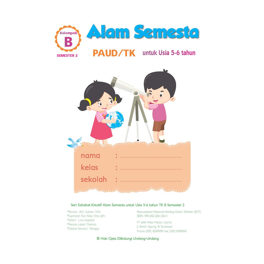 Buku Paud Tk Tematik K13 Kelompok B Tema Alam Semesta Shopee Indonesia