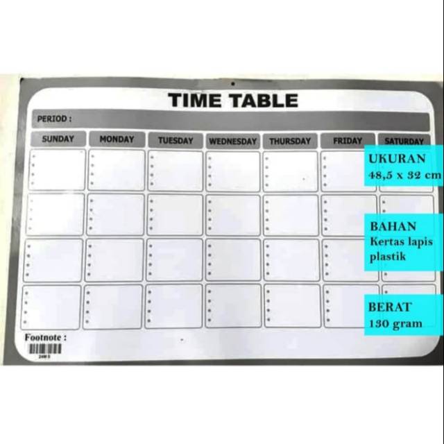 Schedule Board Terlaris dan Termurah