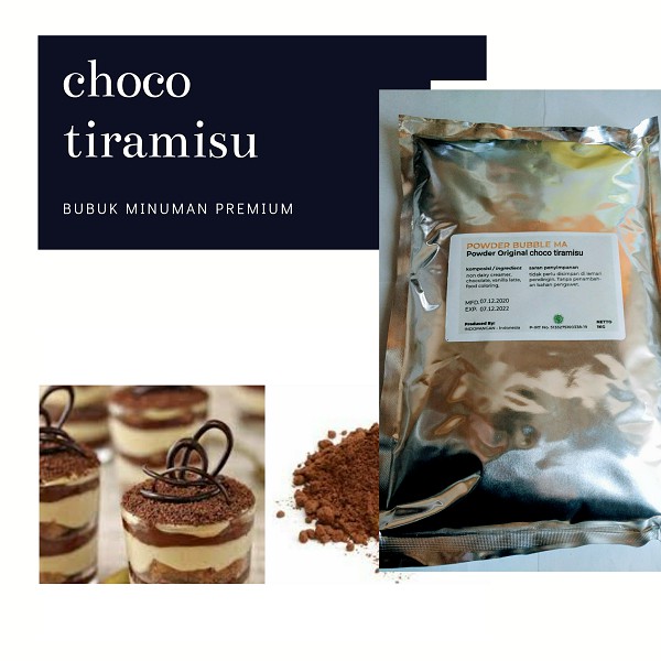 

POWDER MINUMAN RASA CHOCO TIRAMITSU PREMIUM 1 KG