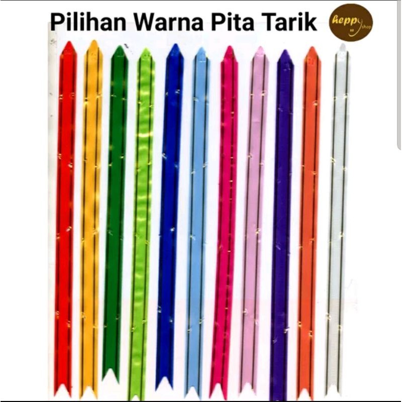 Pita tarik 12mm pita serut pita kado pita balon