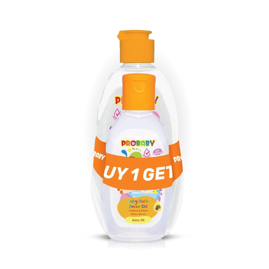 PROBABY BABY BATH SHOWER ANISE OIL BOTOL 200ML+100ML / SABUN MANDI PROBABY SABUN TELON MINYAK ANISE