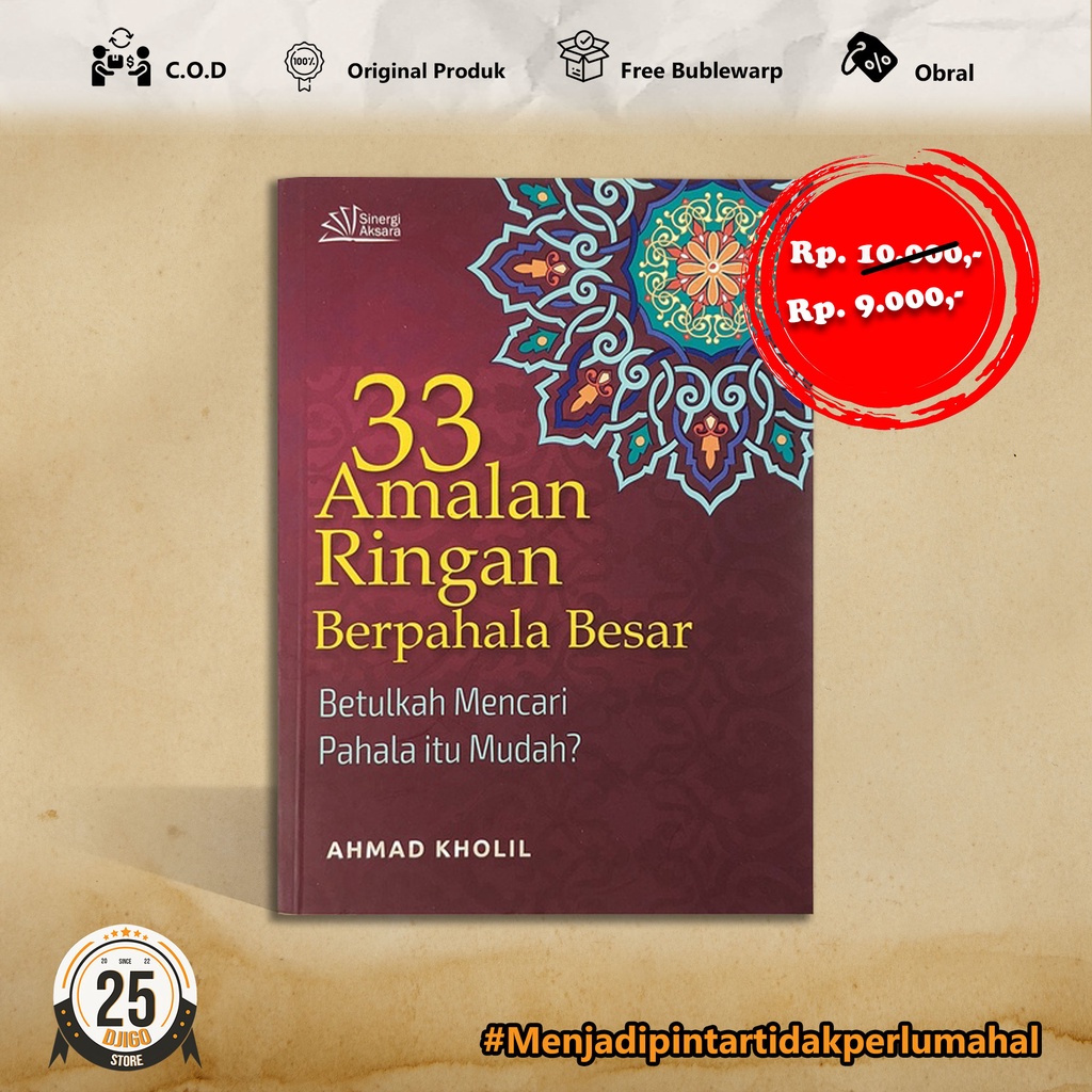 Buku Agama Islam : 33 Amalan Ringan Berpahala Besar
