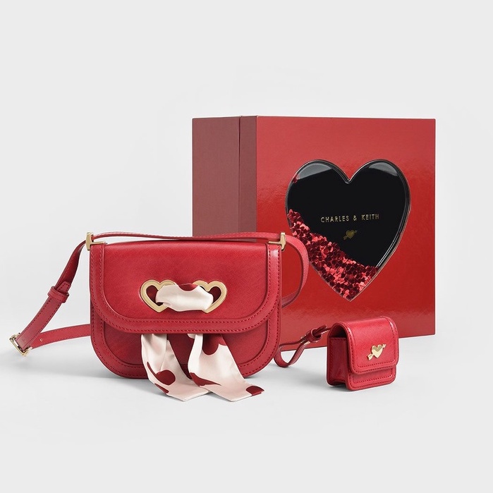 [COD] TAD SELEMPANG WANITA | TAS WANITA CK528 CK SATIN SCARF BAG WITH AIRPODS POUCH PREMIUM IMPORT |