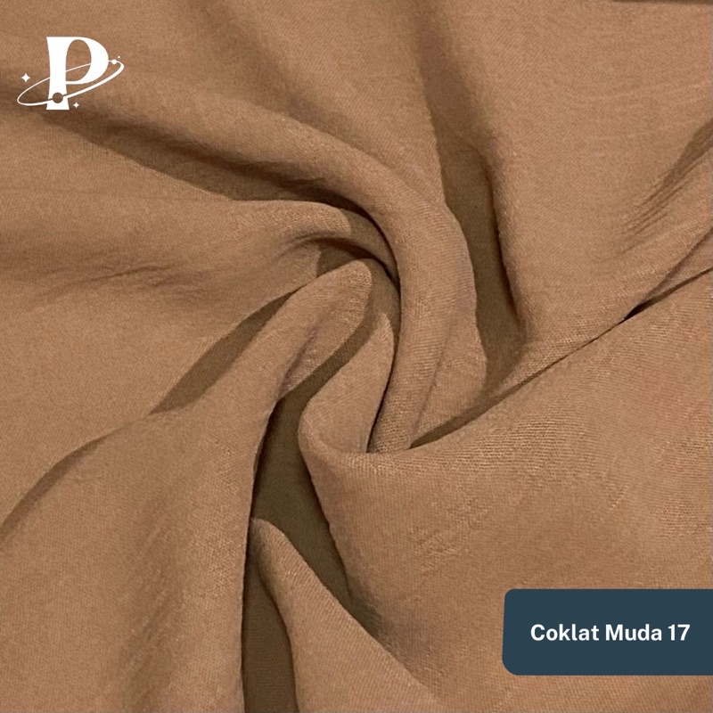 KAIN CEY AIRFLOW CRINKLE PREMIUM ECER WARNA COKLAT MUDA PER 0.5 METER