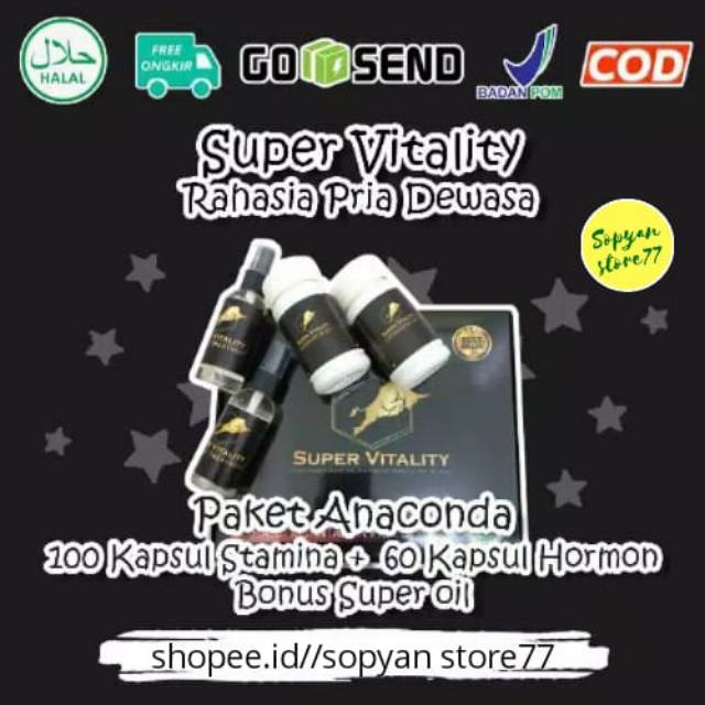 SUPER VITALITY PAKET ANACONDA ISI 100 KAPSUL STAMINA + 60 KAPSUL HORMON