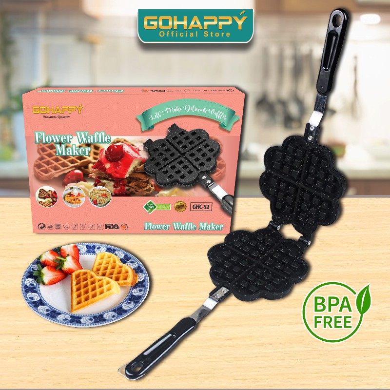 EVERLUX GOHAPPY ALAT CETAKAN KUE WAFEL [ BELGIAN WAFFLE MAKER C51 ]