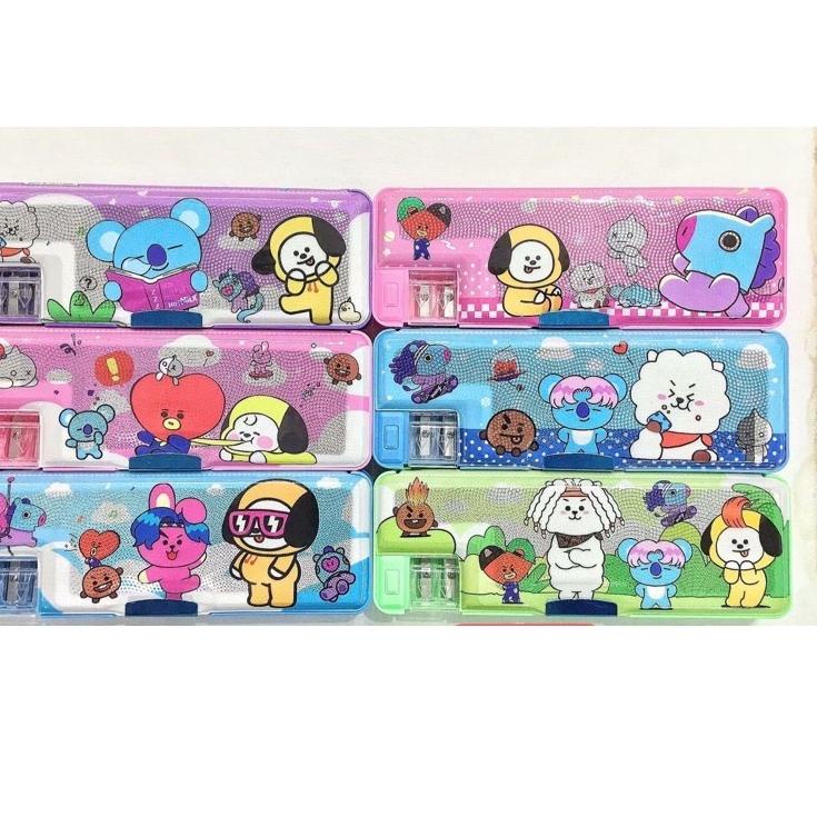 

KOTAK PENSIL MAGNET + SERUTAN BT21 / pencil case BTS MURAH ,,