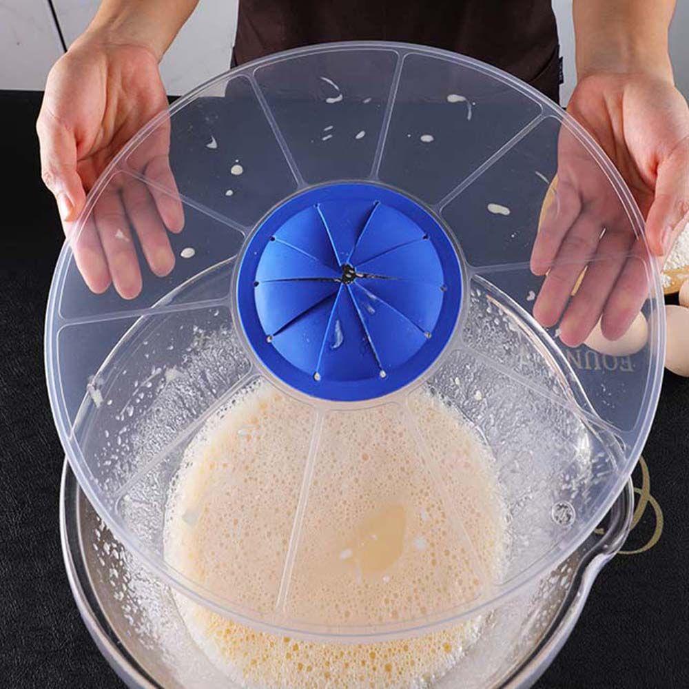 [Elegan] Egg Bowl Cover Anti Splash Kreatif Kocokan Telur Gadget Dapur Baking Panci Anti Tumpah