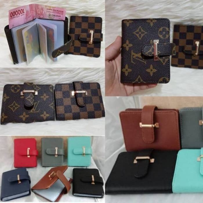 [PA] Tempat Dompet Kartu Nama ATM Koin Card Pouch Holder Kulit Mini Murah Gawang Besi Import Wanita TF015