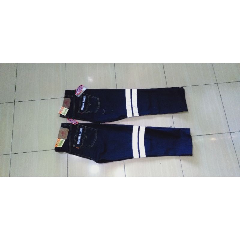 celana jeans safety bordir