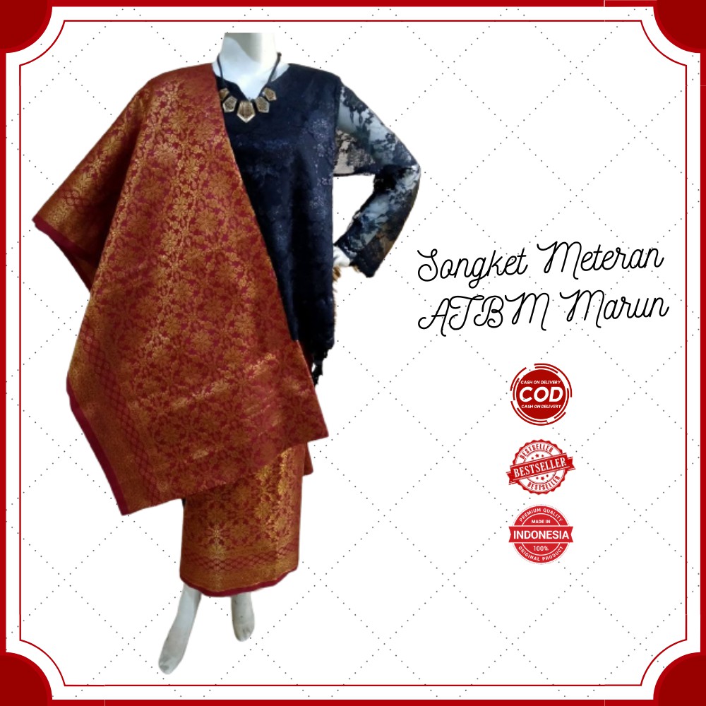 Jual Songket Palembang Murah Meteran ATBM Khas Palembang - Songket PaSH ...