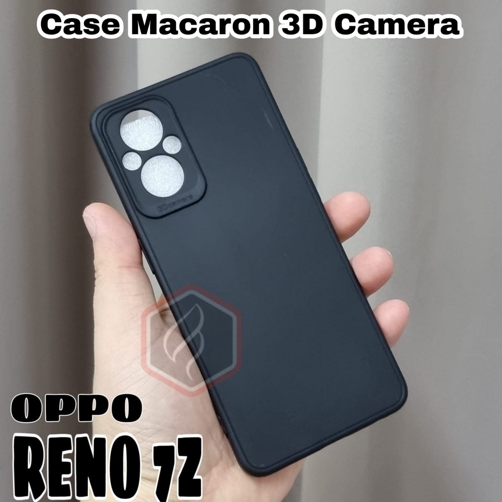Promo Case OPPO Reno7 Z 5G Soft Case Macaron Soft Matte | Soft Case Black Matte Casing Premium Slim Exellent Cover