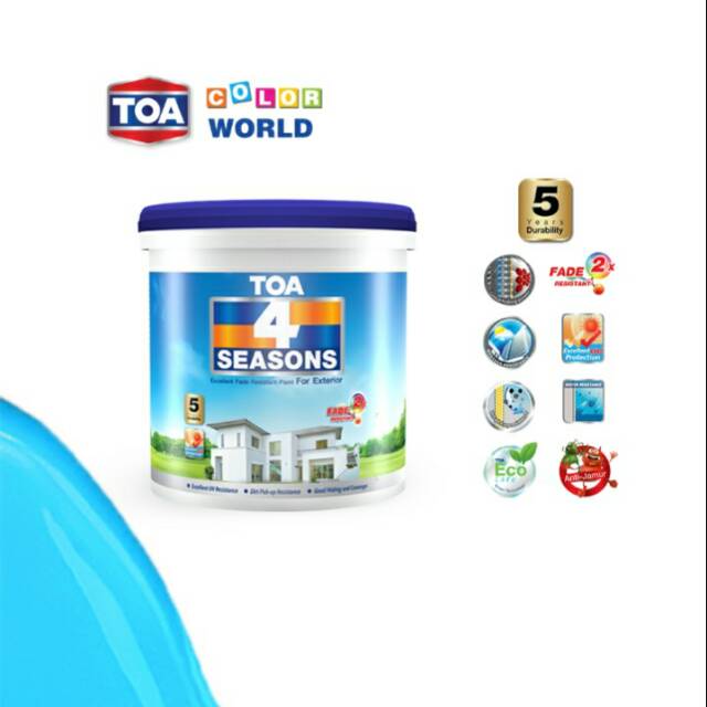 CAT TEMBOK TOA 4 SEASON EXTERIOR 2 5L BRILLIANT WHITE CAT TEMBOK TOA 4 SEASON EXTERIOR 2 5L BRILLIANT WHITE