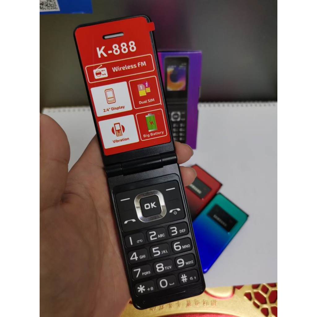 Handphone Samsung K888 Lipat Dual Sim Hp JADUL Samsung K 888 Flip Kamera BAHASA INDONESIA-6