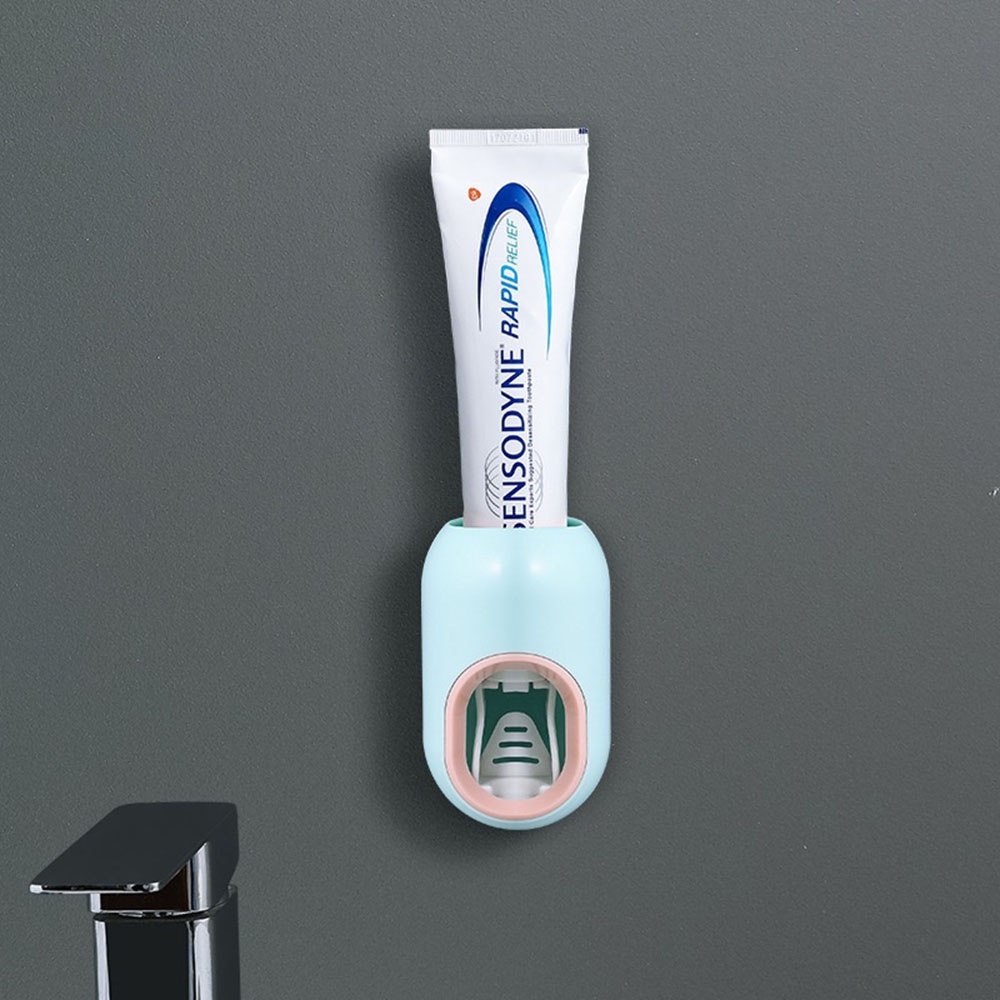 【COD Tangding】Fully Automatic Toothpaste Dispensers Wall-mounted Toothbrush Holders Kid's Quantitative Toothpaste Rack