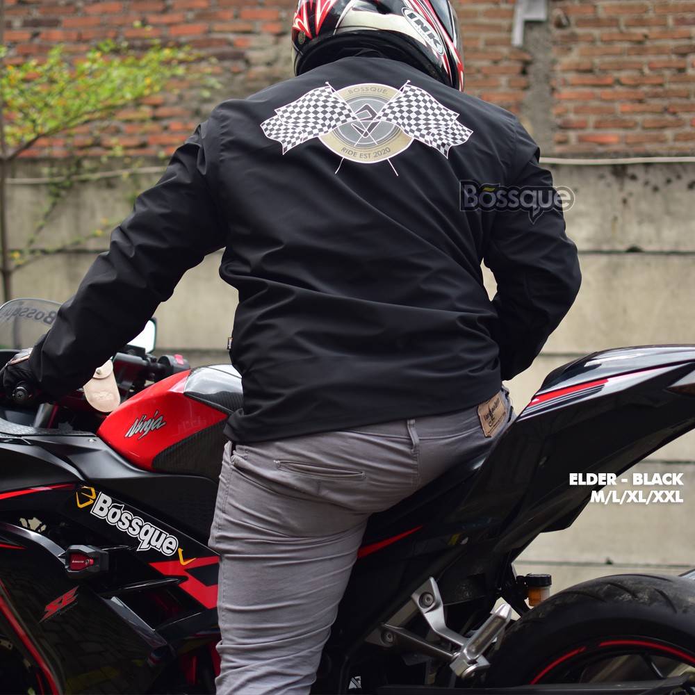 Bossque-Elder Coach Jaket Parasut Pria Windbreaker Jaket Motor Racing Rider Jaket Pria Nascar sunmor