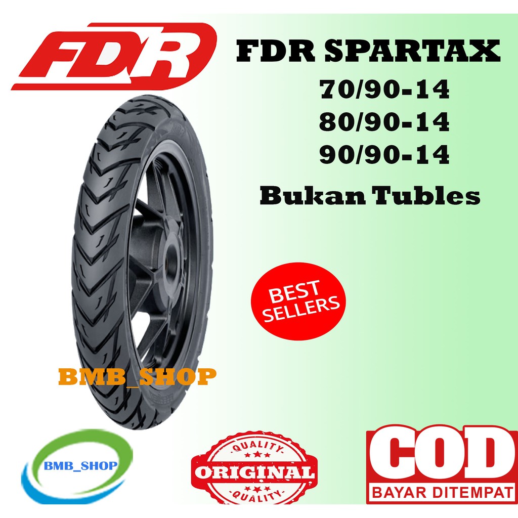 Ban FDR Spartax ring 14 bukan tubles tubetype untuk motor matic honda vario beat scoopy yamaha mio f