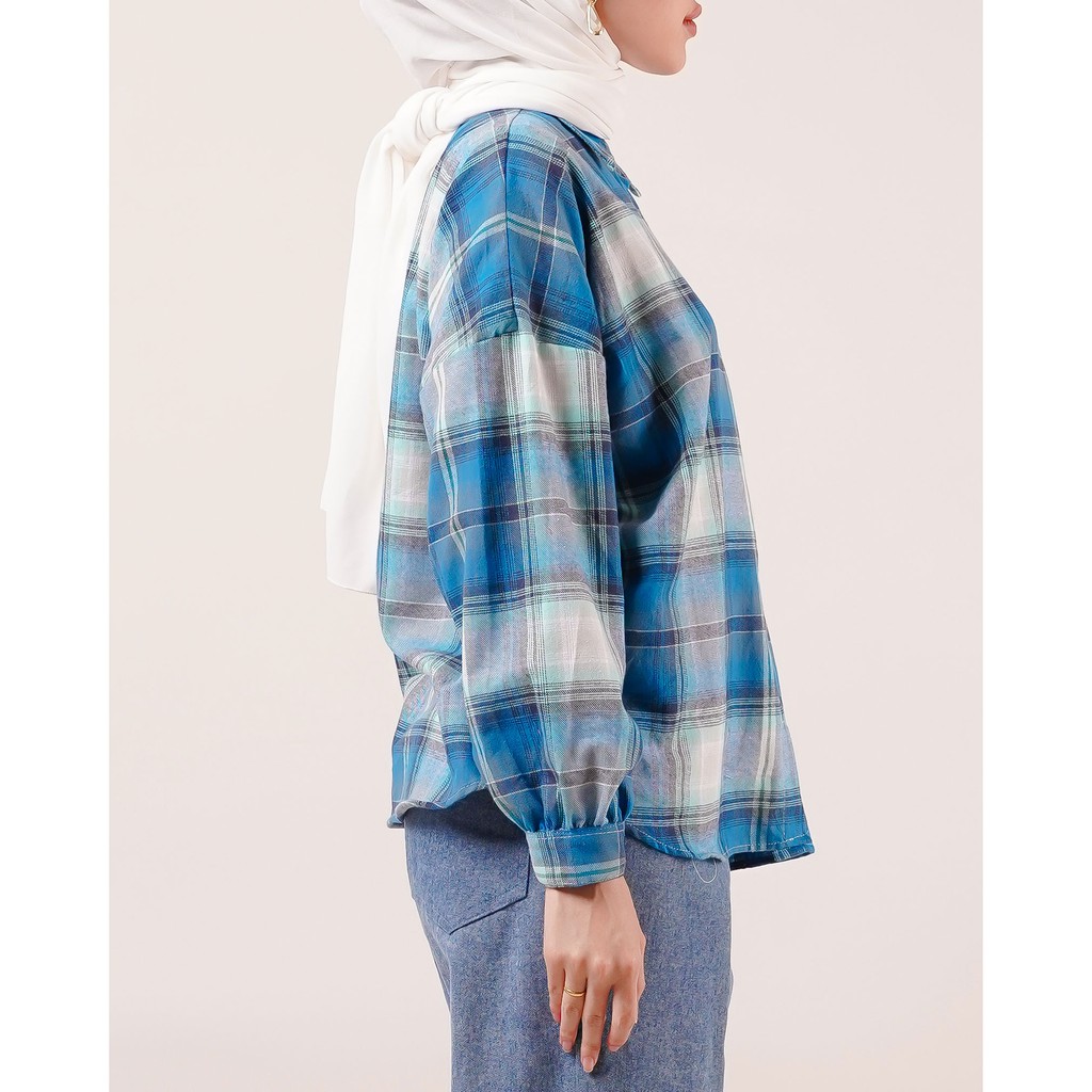 KEMEJA BOYFRIEND KOREA OVERSIZE NANINUNENO FLANEL PREMIUM SHIRT B395 CO