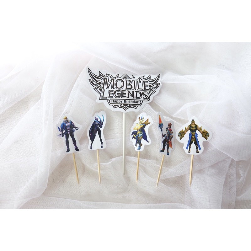 topper mobile legends cake cupcake kertas tusuk 1