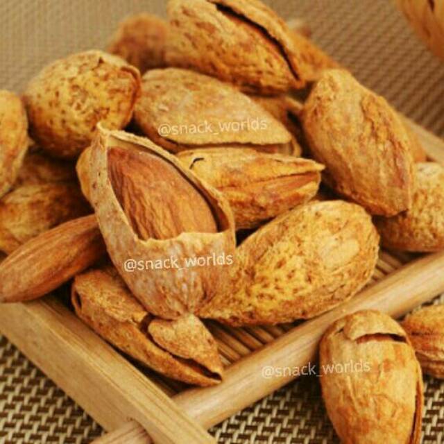 

Roasted Almond Shell Murah Asin 500 gram