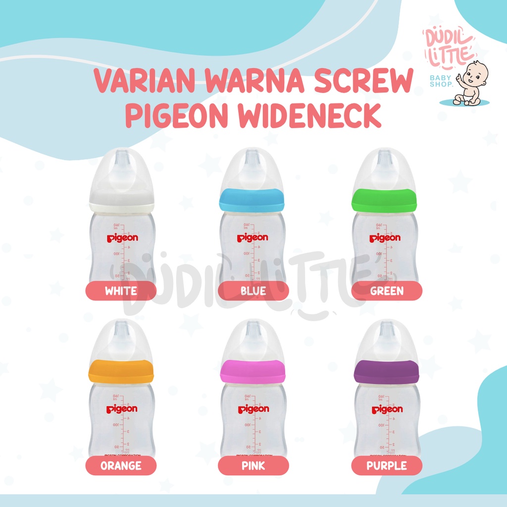 PIGEON Botol Susu PP Wide Neck Bening 1 pcs 160ml - 240 ml - 330ml 100% Garansi Original